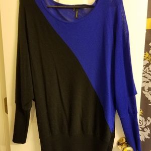 Maurices black and blue sweater